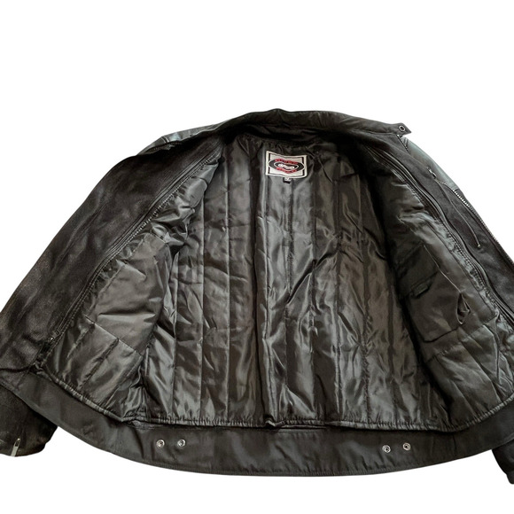 River Road Motorcycle Jacket Men's Size 44 Mesh Ventilated Black Zip Out Liner - Picture 7 of 16